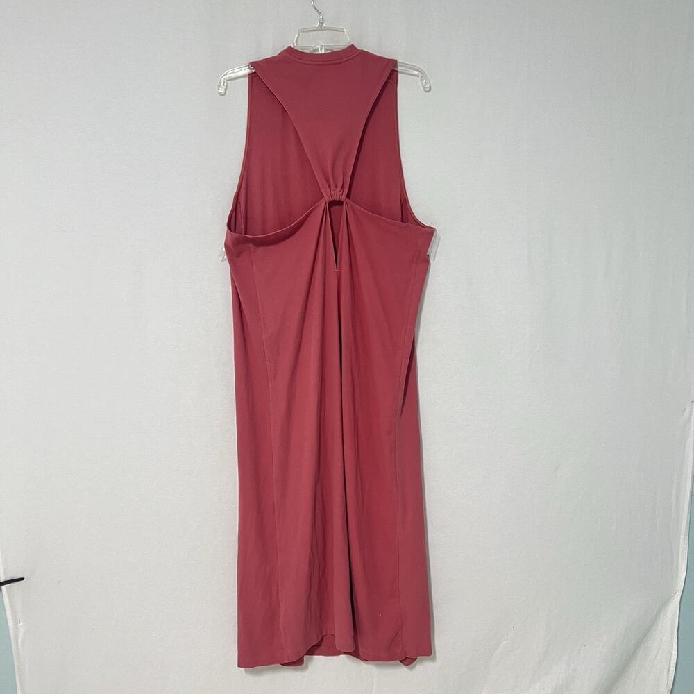 Adidas Women Rib Racerback Maxi Dress XL Modern Versatile Casual Fashion Pink - Picture 9 of 16